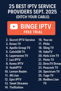 25 Best IPTV Service Providers Sept. 2025 (Ditch Your Cable)