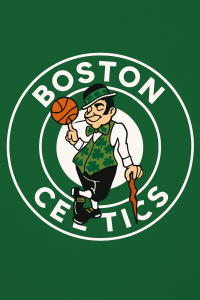 Boston Celtics players in 2025 NBA Playoffs action on the court