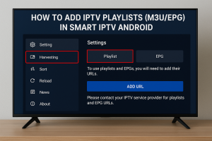 Uploading M3U playlist in Smart IPTV Android app